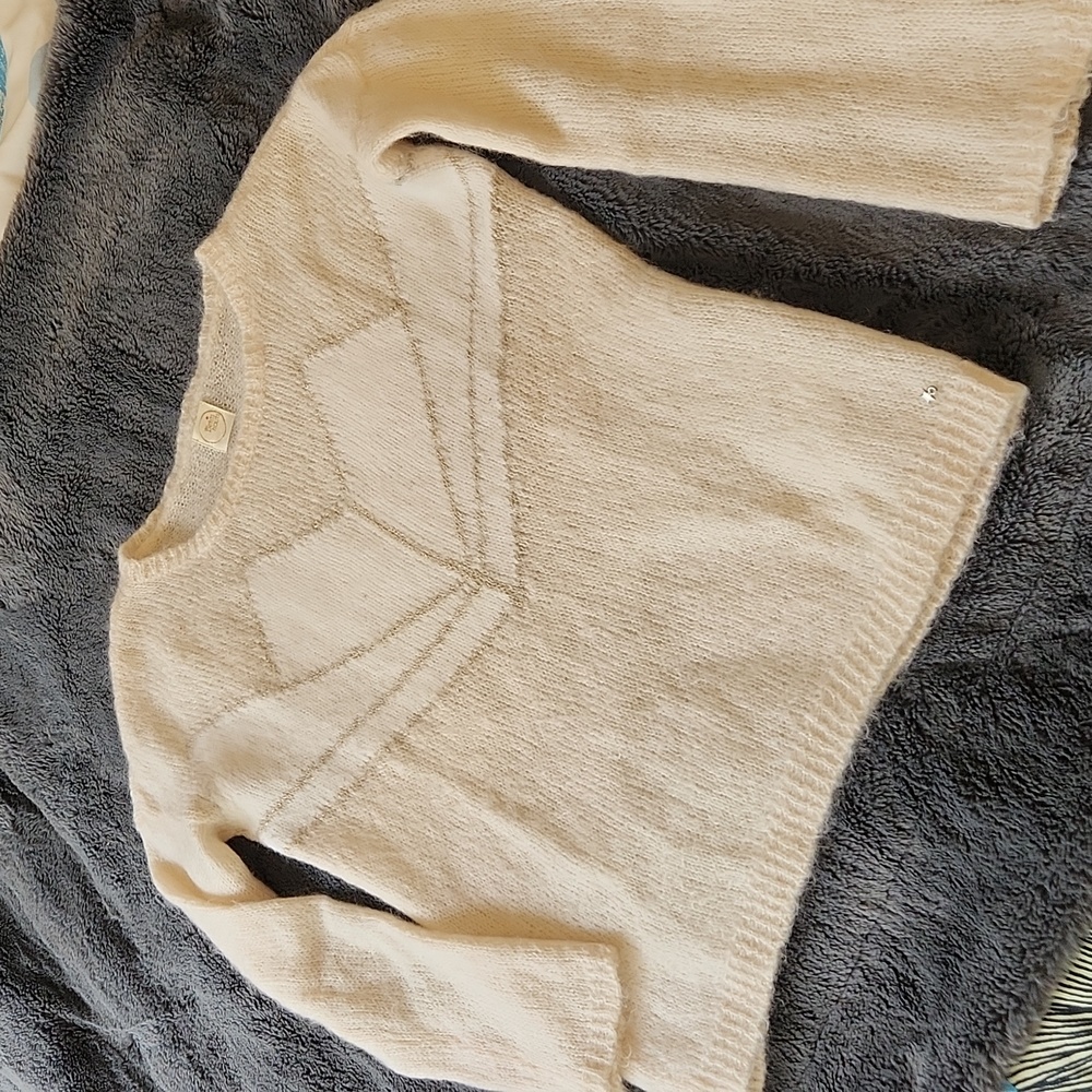 Beige mohair sweater des petit hauts